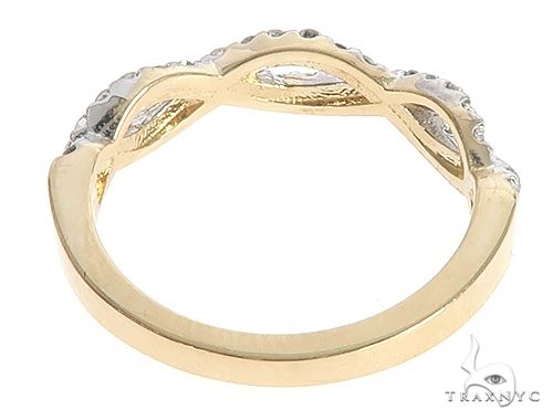 14K Yellow Gold Twisted Diamond Band 65298 - Image 4