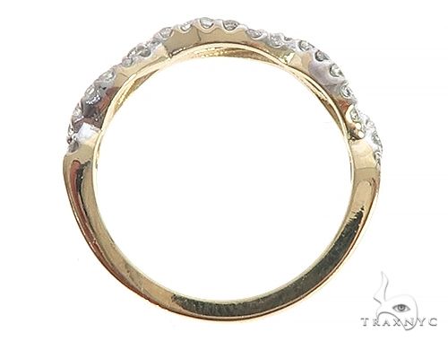 14K Yellow Gold Twisted Diamond Band 65298 - Image 5