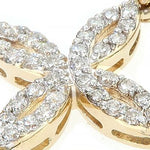 14K Yellow Gold Twisted Diamond Cross Pendant 65305 - Image 4
