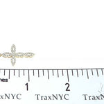 14K Yellow Gold Twisted Diamond Cross Pendant 65305 - Image 7
