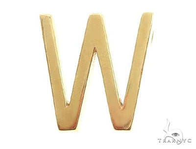 14K Gold W Initial Pendant