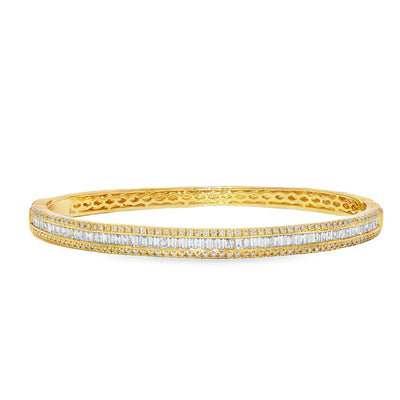 Baguette Line Diamond Bangle 71319