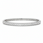 Baguette Line Diamond Bangle 71319