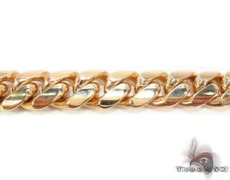 14KY Gold Semi Solid Miami Cuban Link 22 Inches 16.2mm 68451 - Image 2