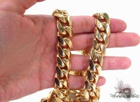 14K Gold miami cuban chain, 16.2 mm, photo 3 of 3