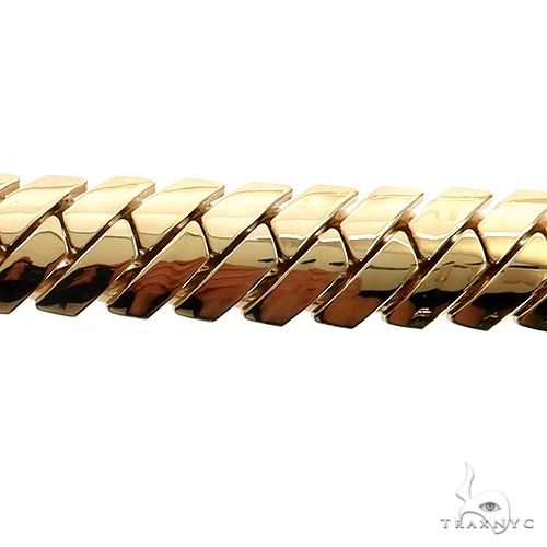 14KY Gold Semi Solid Sharp Edge Miami Cuban Bracelet 8 Inches 18mm, photo 3 of 5