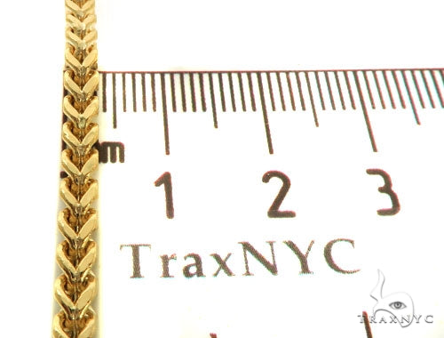 14k Yellow Gold Hollow Franco Link Chain  3.5mm 26 Inches  57294 - Image 7