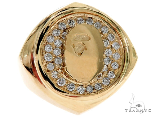 14KY Prong Diamond Gorilla Face Band 57262 - Image 2