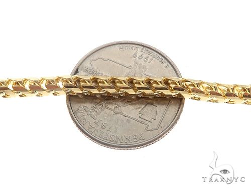 14k Yellow Gold Solid Franco Link  24 Inches 3.8mm   57288 - Image 4