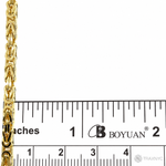 14k Yellow Gold Solid Byzantine link 4mm 20 inches