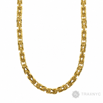 14k Yellow Gold Solid Byzantine link 5mm 22 inches 70130