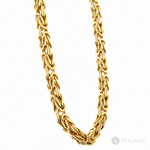 14k Yellow Gold Solid Byzantine link 5mm 22 inches 70130