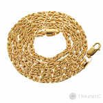 14k Yellow Gold Solid Byzantine link 5mm 22 inches 70130
