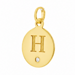 14K Custom Letter Diamond Pendant 71436