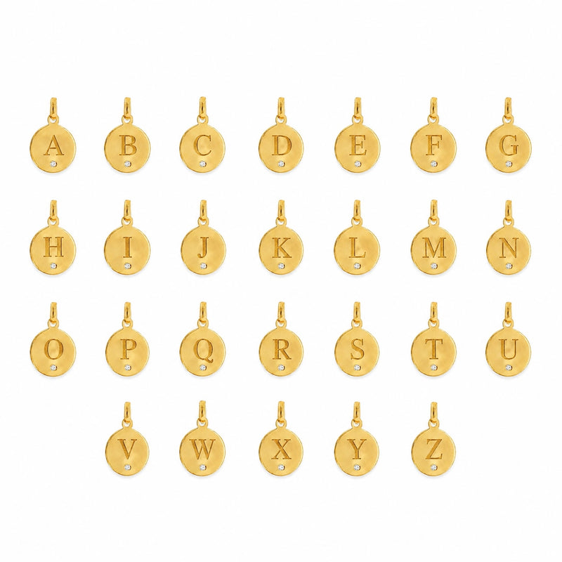 14K Custom Letter Diamond Pendant 71436