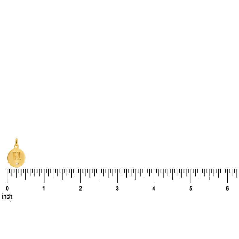 14K Custom Letter Diamond Pendant 71436