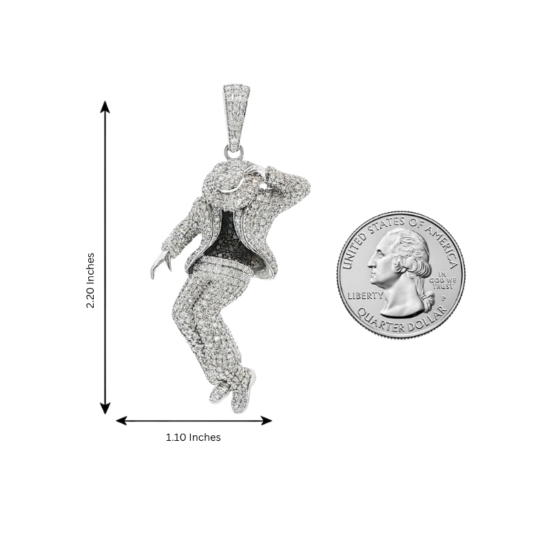 14K Diamond Moonwalk Pendant 71438