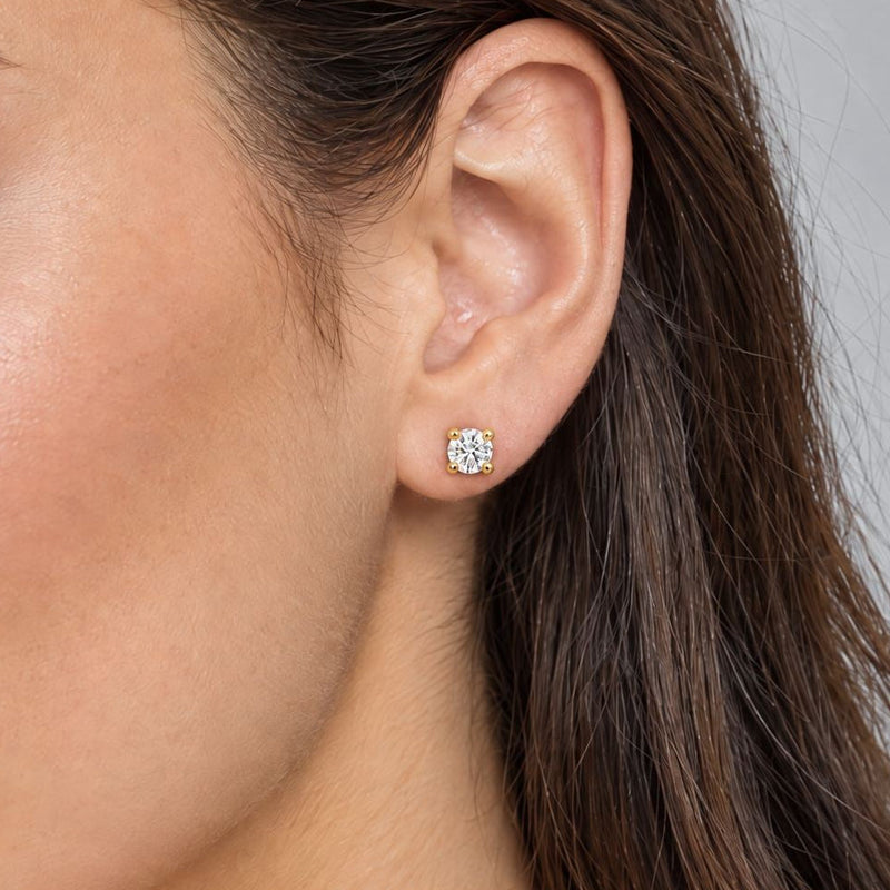 14K Gold 2 Ctw Round-Cut Diamond Studs (Lab) 68464 - TRAX10