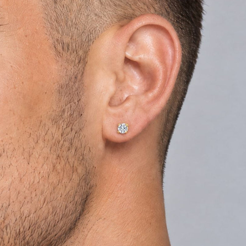 14K Gold 2 Ctw Round-Cut Diamond Studs (Lab) 68464 - TRAX11