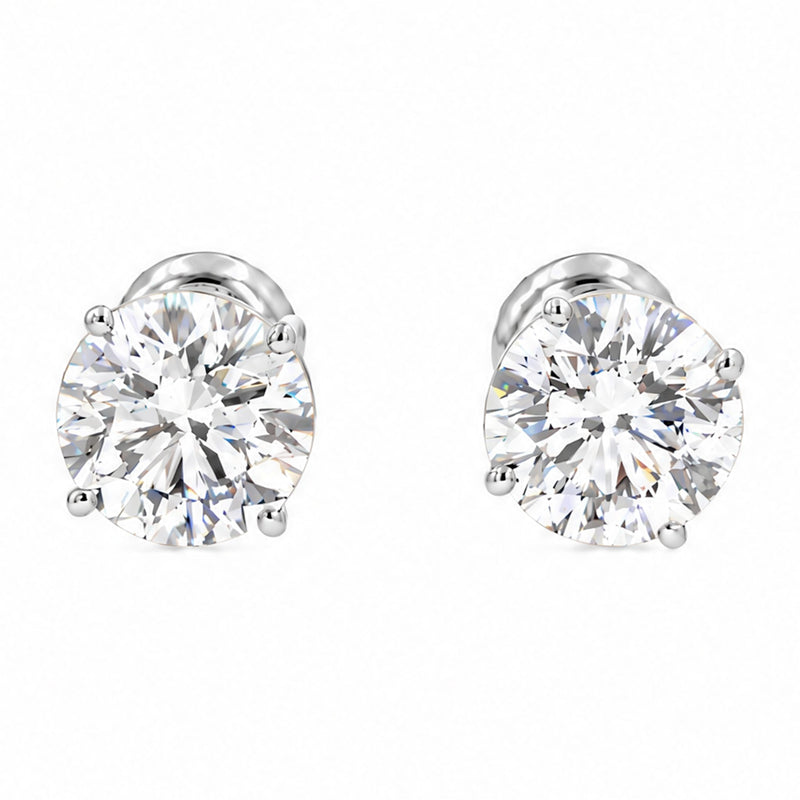 14K Gold 2 Ctw Round-Cut Diamond Studs (Lab) 68464 - TRAX2