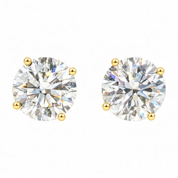 14K Gold 6 Ctw Round-Cut Diamond Studs (Lab) 70768 - TRAX1