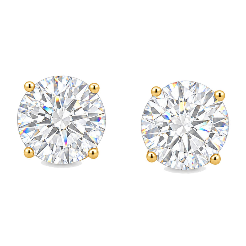 14K Gold 8 Ctw Round-Cut Diamond Studs (Lab) 70865 - TRAX1
