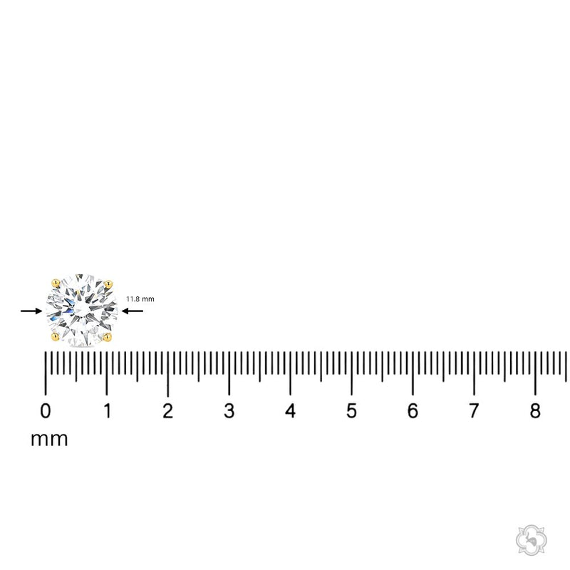 14K Gold 8 Ctw Round-Cut Diamond Studs (Lab) 70865 - TRAX10