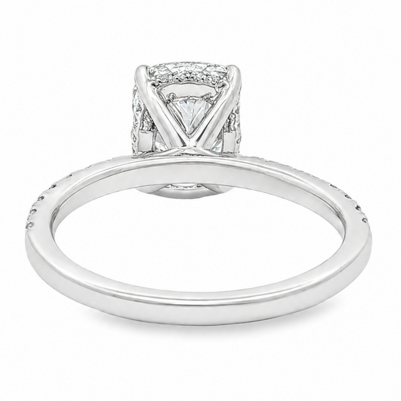 14K Gold Astral 3 Carat Cushion Cut Lab-Grown Diamond Engagement Ring, view 6