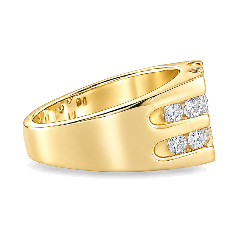 14K Gold Channel Diamond Ring, view 6
