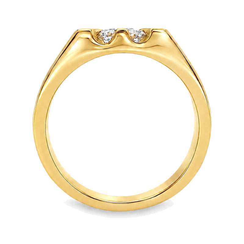 14K Gold Channel Diamond Ring, view 7