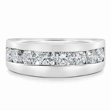 14K Gold Channel Diamond Ring