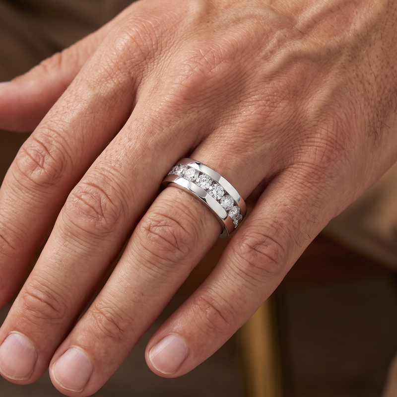 14K Gold Channel Diamond Ring 67801