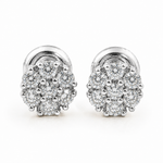 14K Gold Cluster Diamond Earrings 2 16804