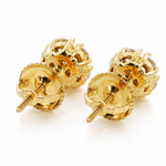 14K Gold Cluster Diamond Earrings 2 16804
