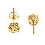 14K Gold Cluster Stud Earrings 65857