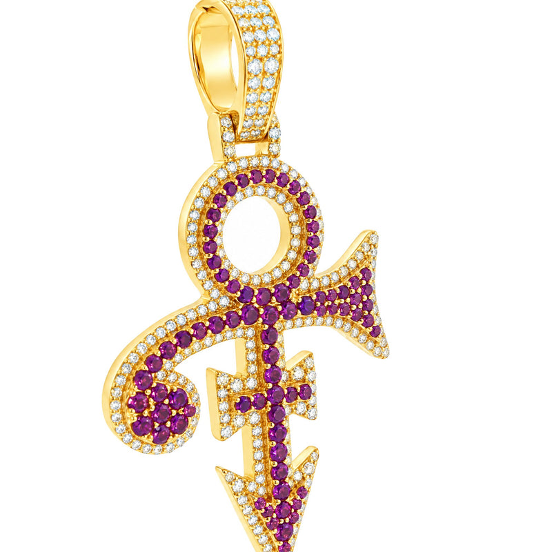 14K Gold Custom Made Diamond Pendant, view 7