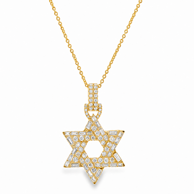 14K Gold David Star Necklace