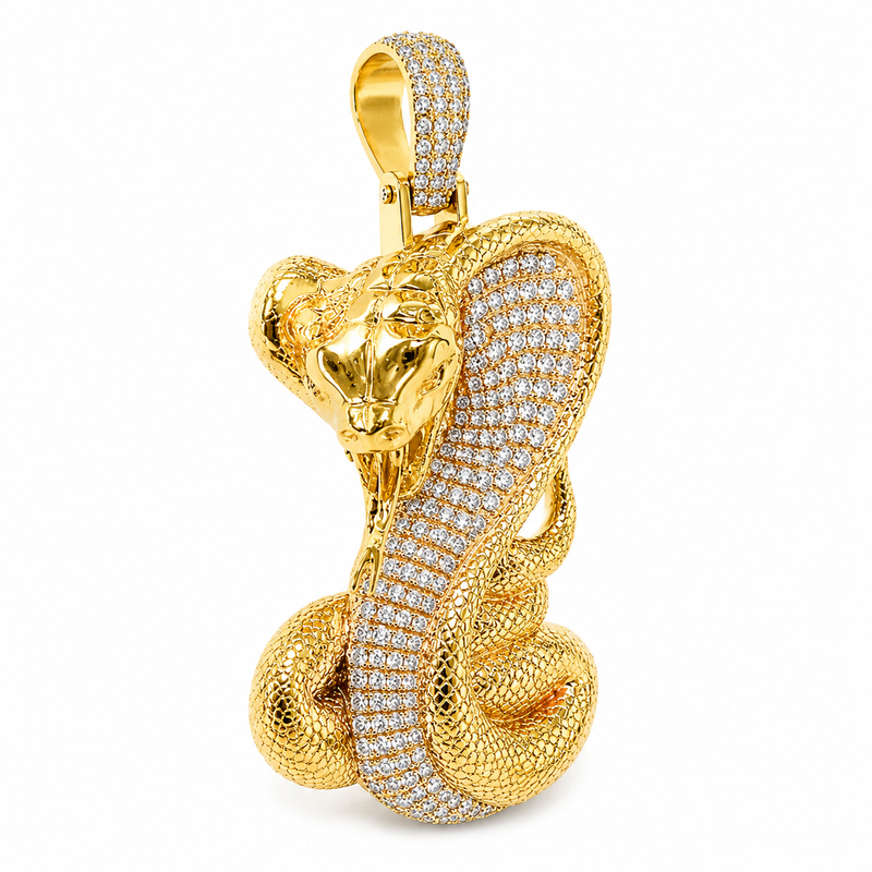 14K Gold Diamond Cobra Pendant 67271