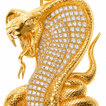 14K Gold Diamond Cobra Pendant 67271