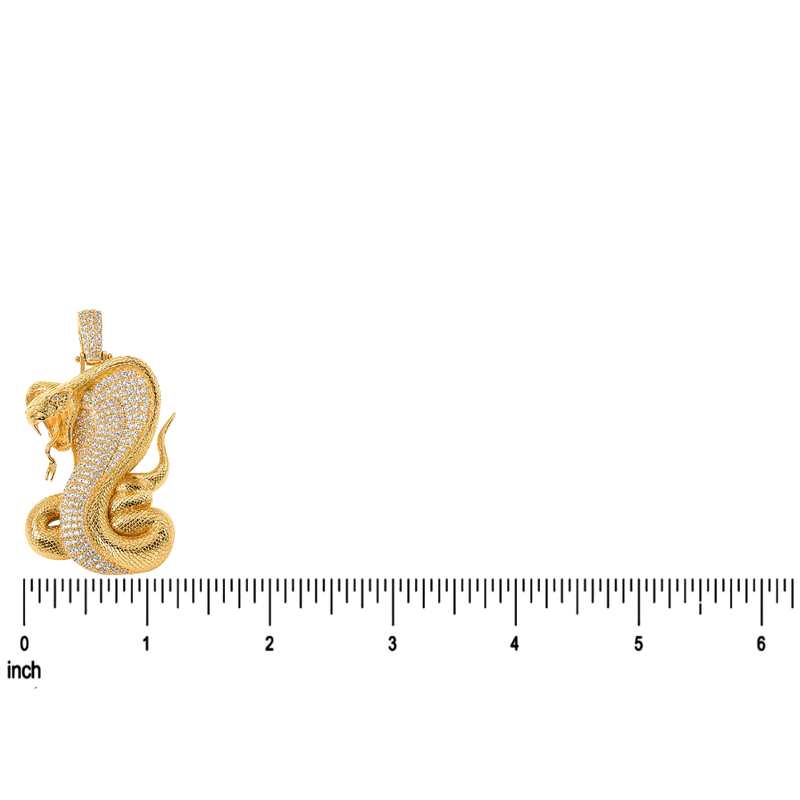 14K Gold Diamond Cobra Pendant 67271