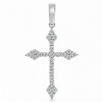 14K Gold Diamond Cross Pendant 65302