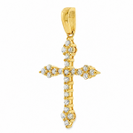 14K Gold Diamond Cross Pendant 65302
