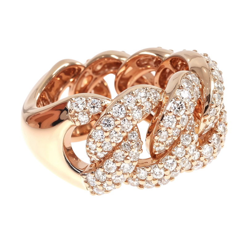 14K Gold Diamond Cuban Ring 66876