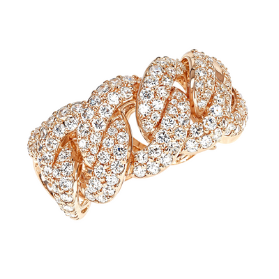 14K Gold Diamond Cuban Ring 66876