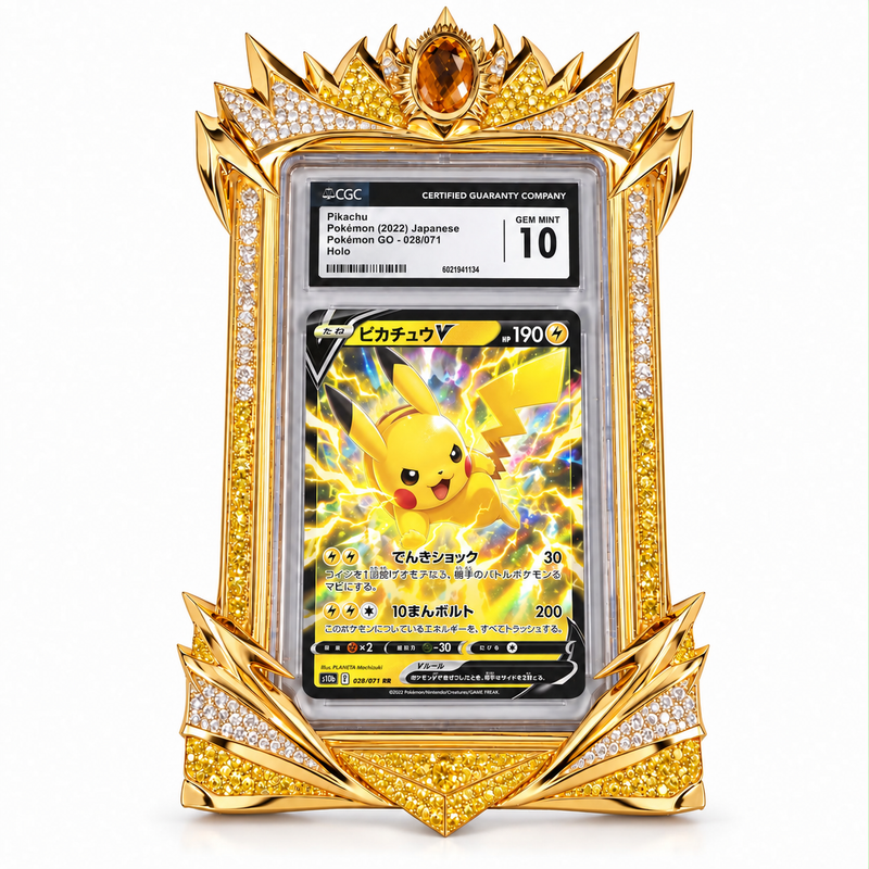 14K Gold Diamond Pokémon Card Case