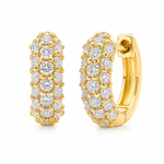 14K Gold Diamond Small Hoop Earring 65772