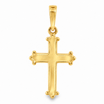 14K Gold Fleur Cross Pendant 71836