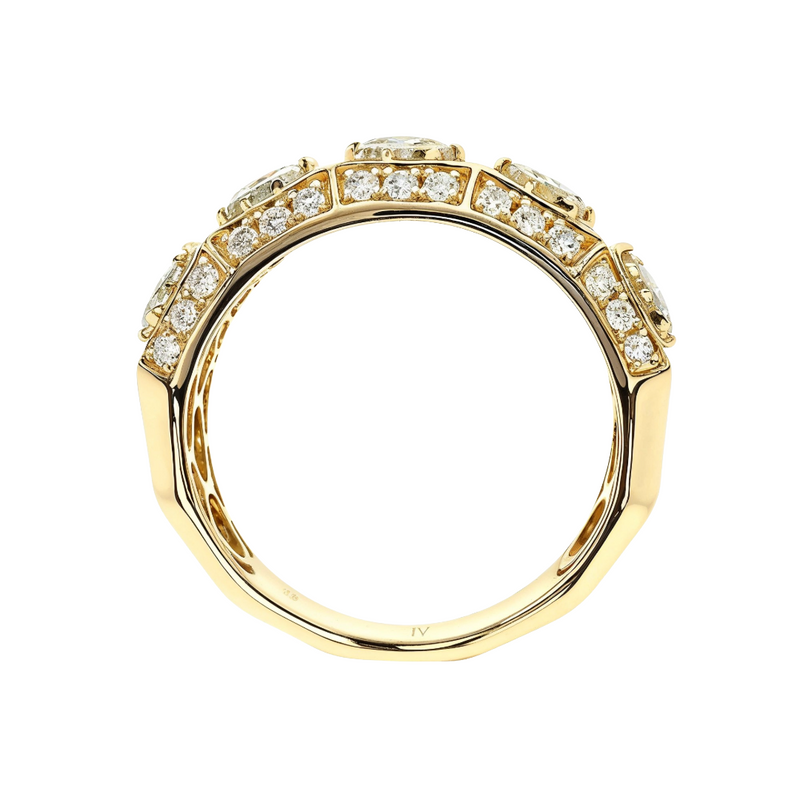 14K Gold Flower Diamond Ring, photo 5 of 9