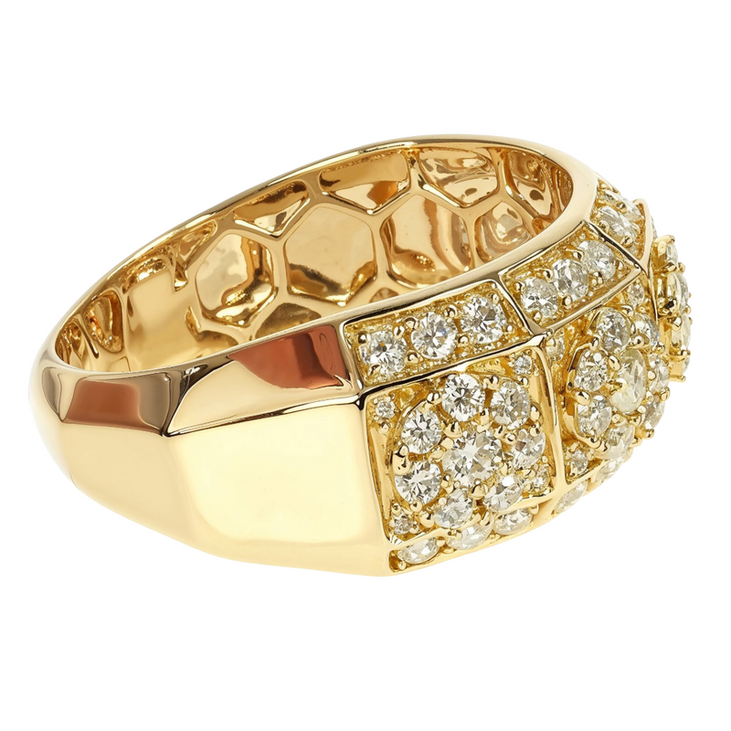 14K Gold Flower Diamond Ring, photo 4 of 9