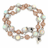 14K Gold Galaxy Opal Diamond Chain 68009